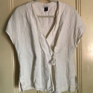 Elements Clemente Linen Wrap Top